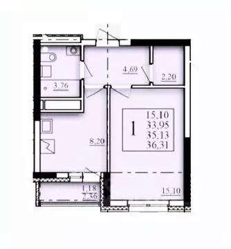 1-к кв. Башкортостан, Уфа Затон-Восточный жилрайон, Паруса жилой ...