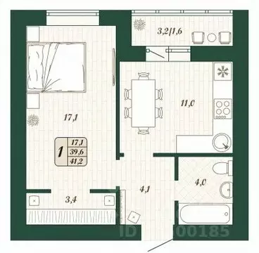 1-к кв. Самарская область, Волжский район, Смышляевка городское ...