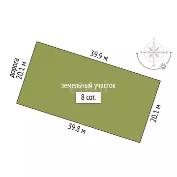 Участок в Пионерское, улица Эсмы Улановой (8 м)