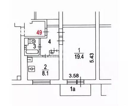 1-к кв. Москва Большая Серпуховская ул., 34К5 (37.0 м)