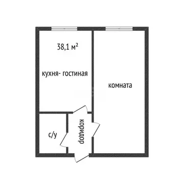 1-комнатная квартира: Краснодар, Ленинский переулок, 15 (38.1 м)