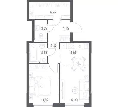 1-к кв. Башкортостан, Уфа Дема жилрайон, Новая Дема жилой комплекс, ...