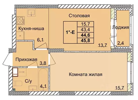 1-к кв. Нижегородская область, Нижний Новгород 1-я Оранжерейная ул. ...