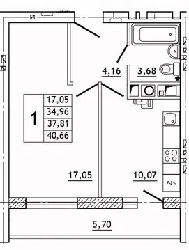 1-к кв. Смоленская область, Смоленский муниципальный округ, д. ...