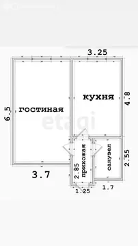 1-комнатная квартира: Каспийск, улица Камиля Гасанова, 2 (45 м)