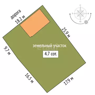 Участок в Тюмень, улица Новосёлов (4.92 м)