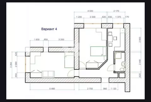 2-к кв. Новосибирская область, Новосибирск ул. 1905 года, 85 (56.0 м)