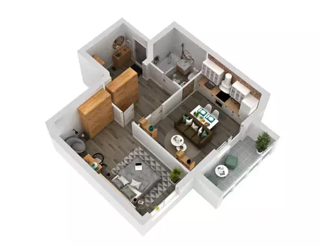 2-к кв. Кировская область, Киров ул. Капитана Дорофеева, 24 (56.9 м)