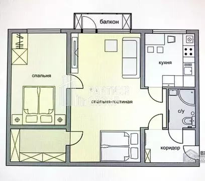 2-к кв. Тульская область, Новомосковск ул. Свердлова, 45Б (43.9 м)