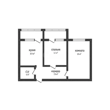 2-комнатная квартира: Краснодар, улица Евгении Жигуленко, 13 (52.3 м)
