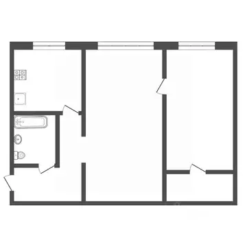 2-к кв. Тульская область, Тула ул. Седова, 31В (45.0 м)