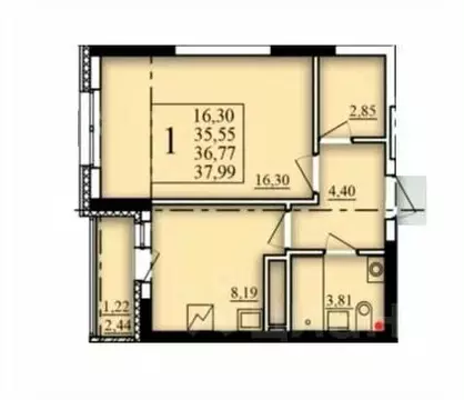 1-к кв. Башкортостан, Уфа Затон-Восточный жилрайон, Паруса жилой ...