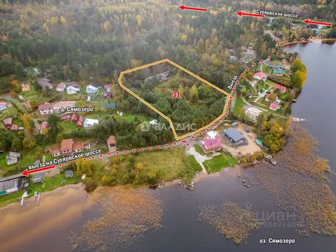 Участок в Карелия, Пряжинский район, Эссойльское с/пос, д. Сямозеро  ...