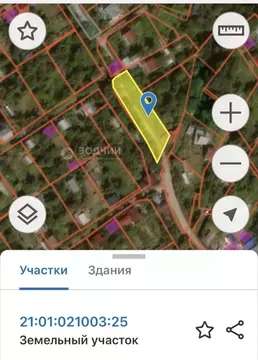 Участок в Чувашия, Чебоксары Заря СНТ, 597 (6.0 сот.)