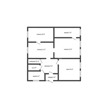 Дом в Строитель, Садовый переулок (83.7 м)