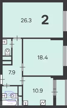2-к кв. Москва Люблинская ул., 80к7 (68.8 м)