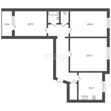 3-к кв. Челябинская область, Челябинск ул. Братьев Кашириных, 34а ...