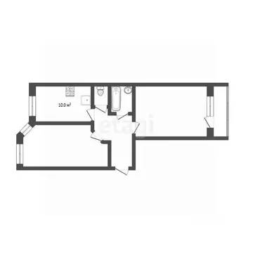 2-к кв. Тюменская область, Тюмень ул. Мельникайте, 144 (68.3 м)