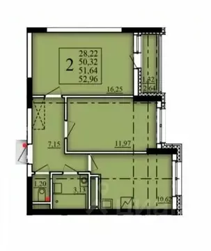 2-к кв. Башкортостан, Уфа Затон-Восточный жилрайон, Паруса жилой ...