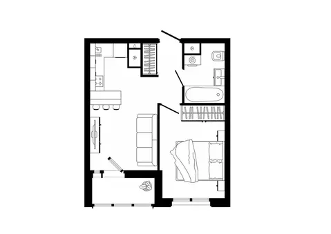 1-к кв. Тульская область, Тула ул. Седова, 26к3 (37.7 м)