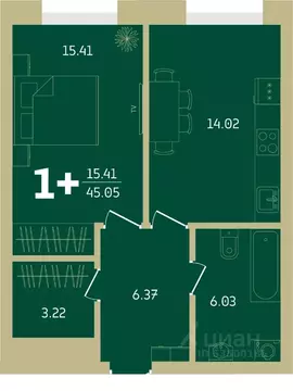 1-к кв. Башкортостан, Уфа Революционная ул., 39/4 (31.05 м)