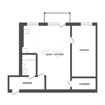 2-комнатная квартира: Омск, Ленинградская площадь, 2А (45.3 м)