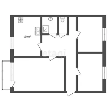 3-комнатная квартира: Заводоуковск, улица Королёва, 7 (88.4 м)