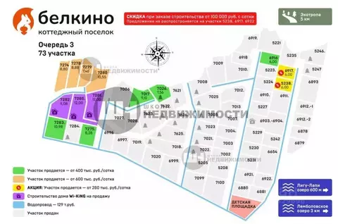 Участок в Ленинградская область, Всеволожский район, Куйвозовское ...