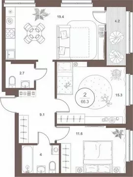 2-к кв. Пензенская область, Пенза Арбеково жилрайон, Дальнее Арбеково ...