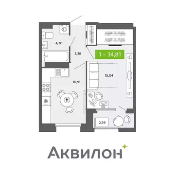 1-к кв. Архангельская область, Архангельск просп. Обводный Канал, 31 ...