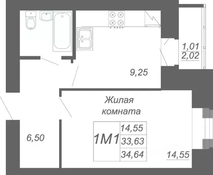 1-к кв. Татарстан, Зеленодольский район, Осиновское с/пос, с. Осиново ...