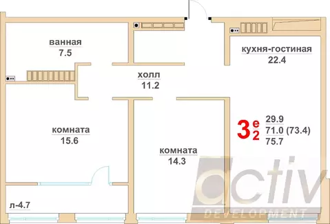 2-к кв. Свердловская область, Верхняя Пышма Гранд Успенский жилой ...