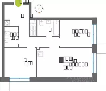2-к кв. Московская область, Красногорск Чернево-2 мкр,  (60.1 м)