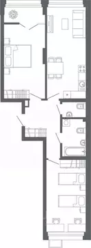 2-к кв. Свердловская область, Екатеринбург ул. Мира, 47/7 (76.7 м)