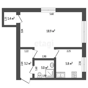 1-комнатная квартира: Свердловская область, муниципальное образование ...