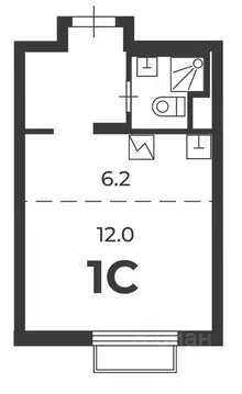 1-к кв. Москва 2-й Тушинский проезд, 1 (25.1 м)