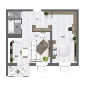 2-к кв. Воронежская область, с. Новая Усмань ул. Ленина, 312А (56.0 м)