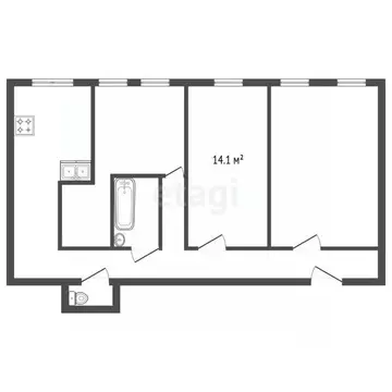 Комната Санкт-Петербург просп. Большой Васильевского острова, 62 (14.0 ...