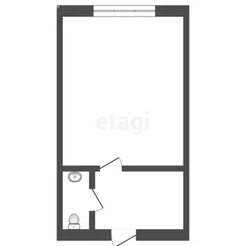 Квартира-студия: Тюмень, проезд Геологоразведчиков, 48 (12.6 м)