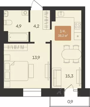 1-к кв. Ямало-Ненецкий АО, Новый Уренгой Созидателей мкр, Атмосфера. ...