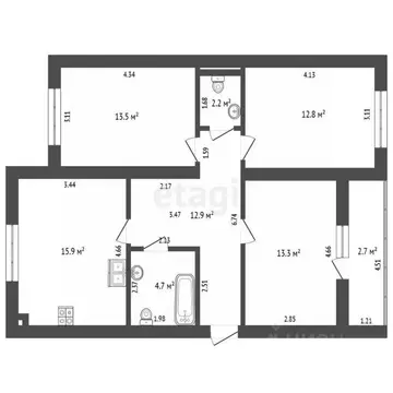 3-к кв. Калининградская область, Калининград ул. Александра Невского, ...