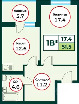 1-к кв. Красноярский край, Красноярск городской округ, пос. Солонцы ...