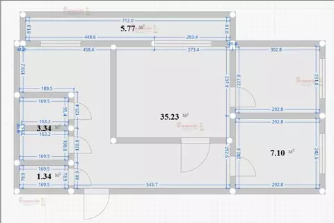 3-комнатная квартира: Екатеринбург, улица Колмогорова, 56 (52 м)