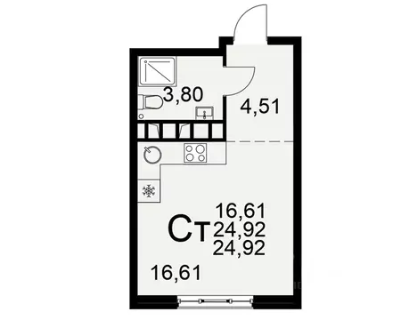 1-к кв. Рязанская область, Рязань пос. Ворошиловка, Символ жилой ...