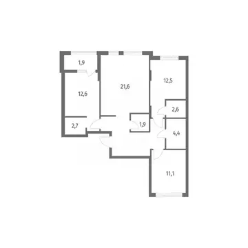 3-к кв. Калининградская область, Калининград пос. Лермонтовский, ул. ...