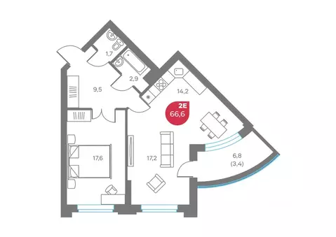 2-к кв. Пермский край, Пермь Советская ул., 16 (66.5 м)