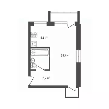 1-к кв. Ярославская область, Ярославский муниципальный округ, пос. ...