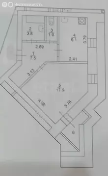 1-комнатная квартира: Новодвинск, улица Мельникова, 25 (40.2 м)