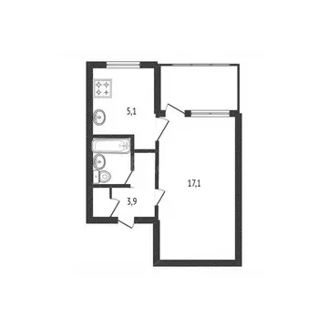 1-к кв. Новосибирская область, Новосибирск Затулинский жилмассив, ул. ...