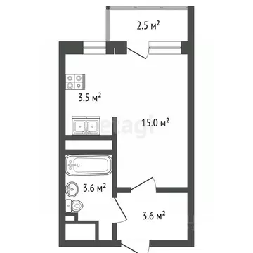 Студия Московская область, Химки ул. Имени К.И. Вороницына, 1к1 (21.9 ...
